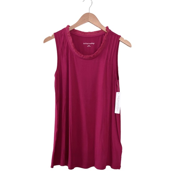 Soft Surroundings Sofia Tank Berry Color - Picture 2 of 5